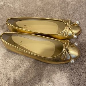 Kate Spade Gold Flats